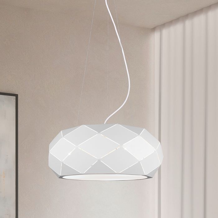 Lámpara colgante moderna blanca, Soloro