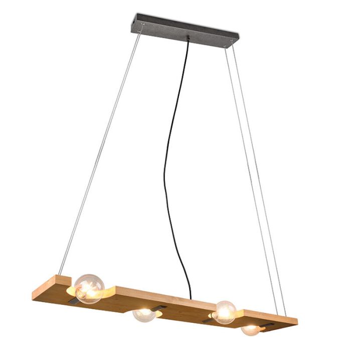 Lámpara colgante de madera marrón, Dyonne