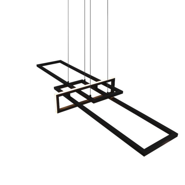 Lámpara colgante moderna negra, Hatun, 34W, 3000K LED