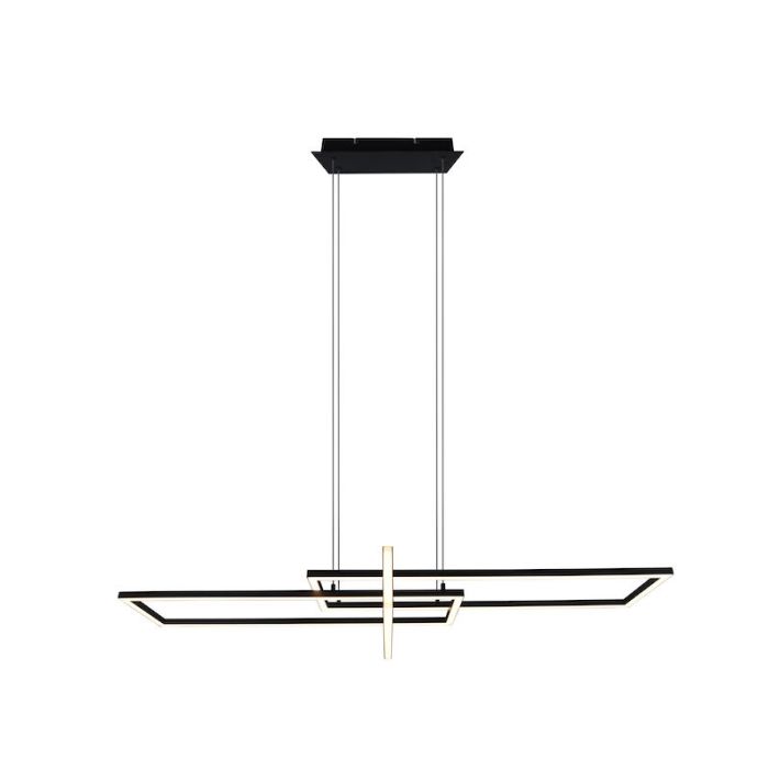 Lámpara colgante moderna negra, Hatun, 34W, 3000K LED