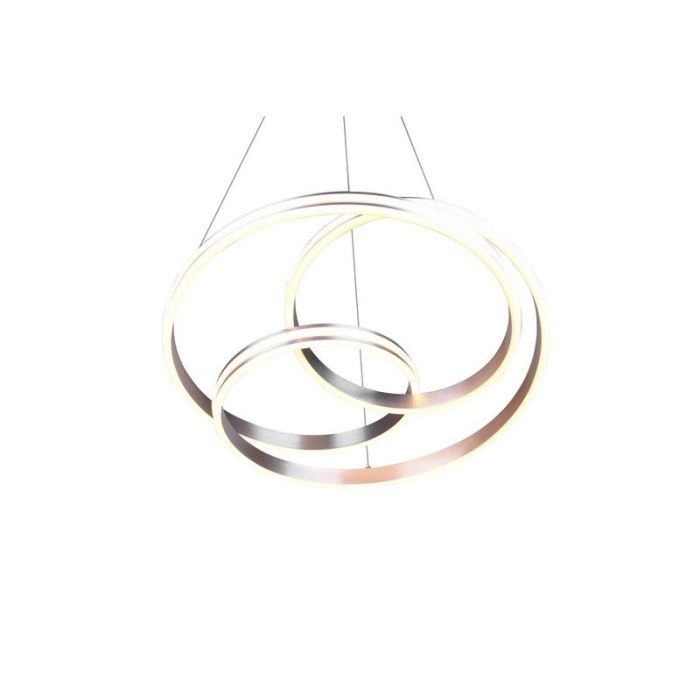Lámpara colgante moderna níquel, Elyse, 60W, color de luz ajustable LED