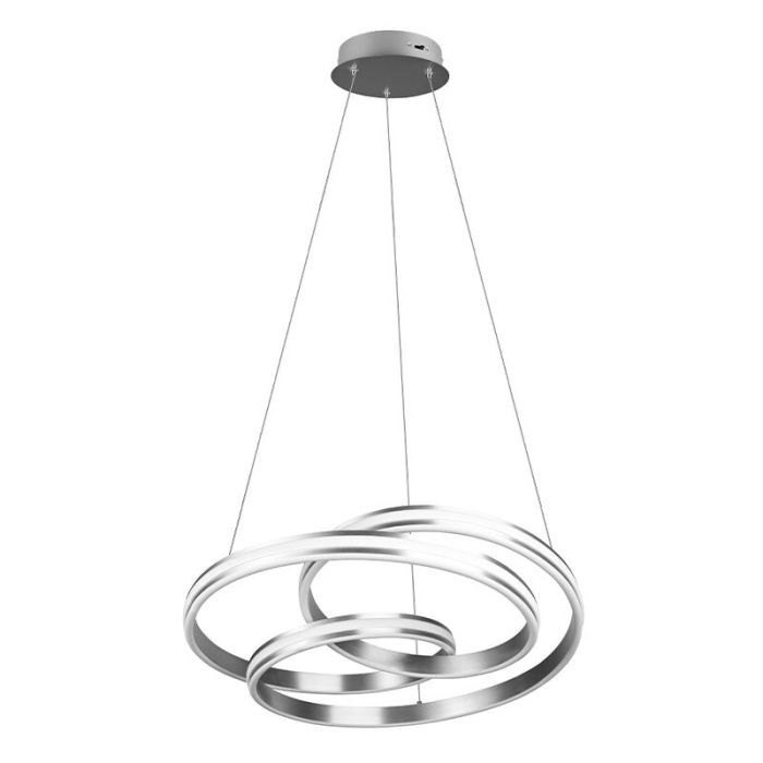 Lámpara colgante moderna níquel, Elyse, 60W, color de luz ajustable LED