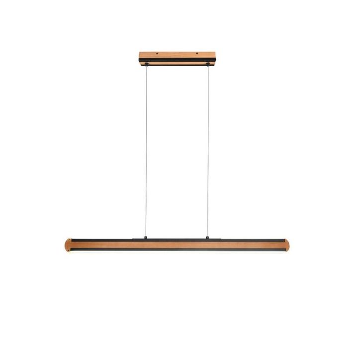 Lámpara colgante moderna madera, Cengiz, 40W, color de luz ajustable LED, con interruptor