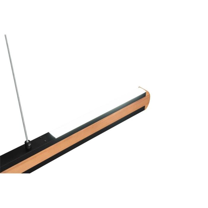 Lámpara colgante moderna madera, Cengiz, 40W, color de luz ajustable LED, con interruptor