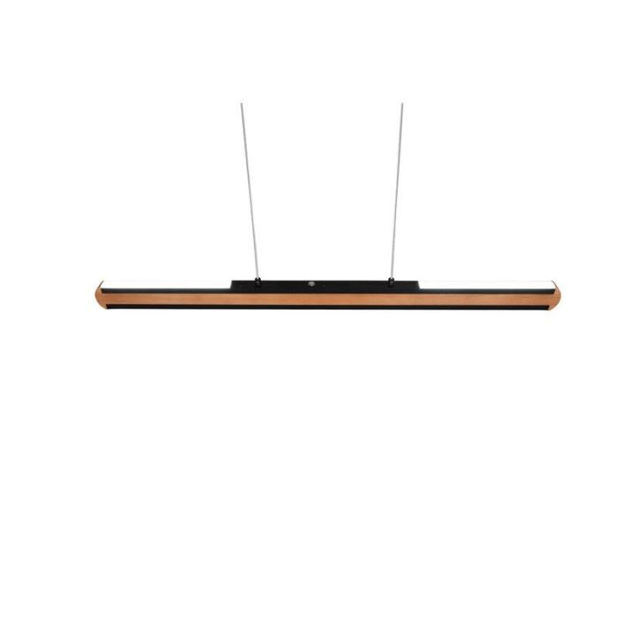Lámpara colgante moderna madera, Cengiz, 40W, color de luz ajustable LED, con interruptor