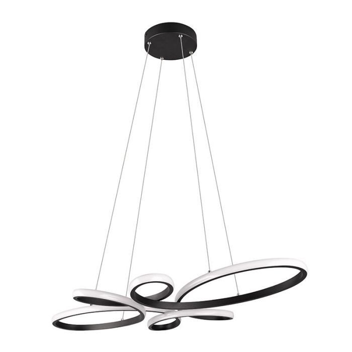 Lámpara colgante diseño negra, Vikash, 32W, 3000K LED, regulable en 3 pasos