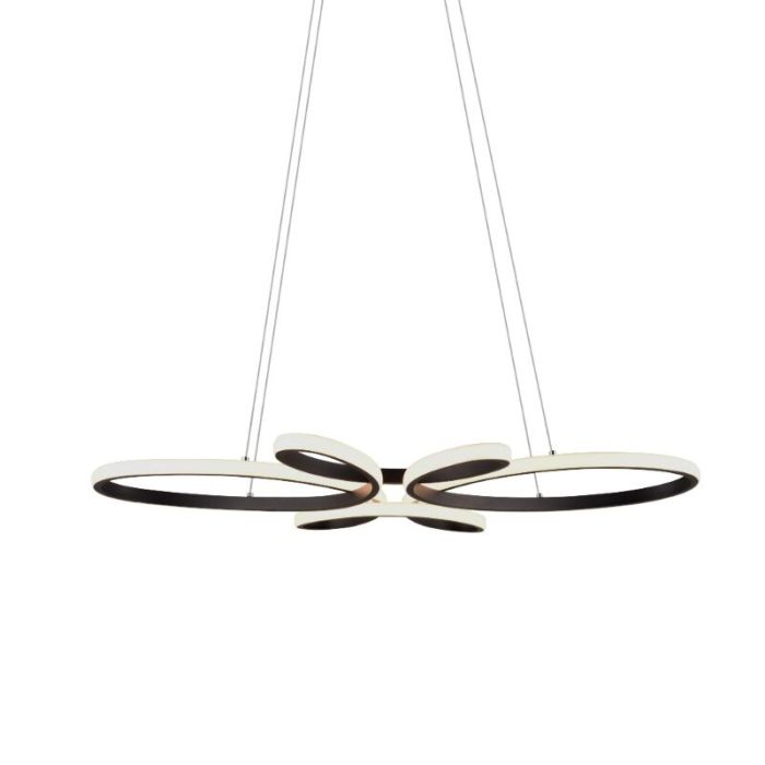 Lámpara colgante diseño negra, Vikash, 32W, 3000K LED, regulable en 3 pasos