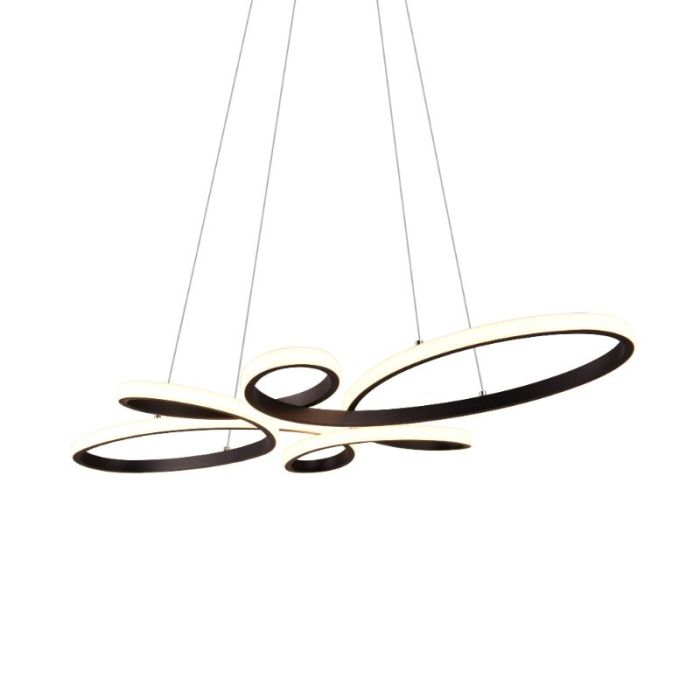 Lámpara colgante diseño negra, Vikash, 32W, 3000K LED, regulable en 3 pasos