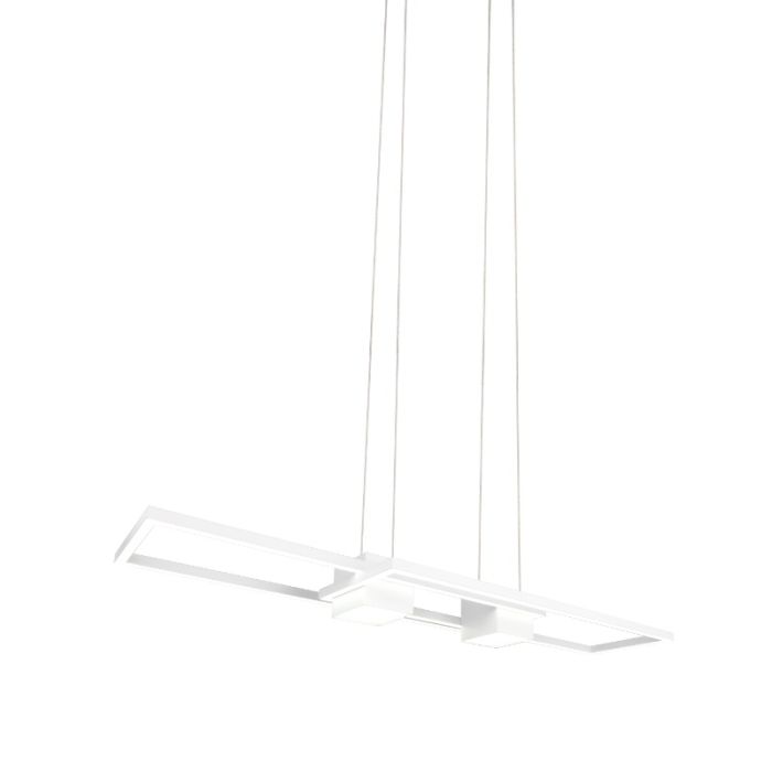 Lámpara colgante diseño blanca, Sohaib, 37W, ajustable entre luz blanco cálido y frío LED, regulable en 3 pasos