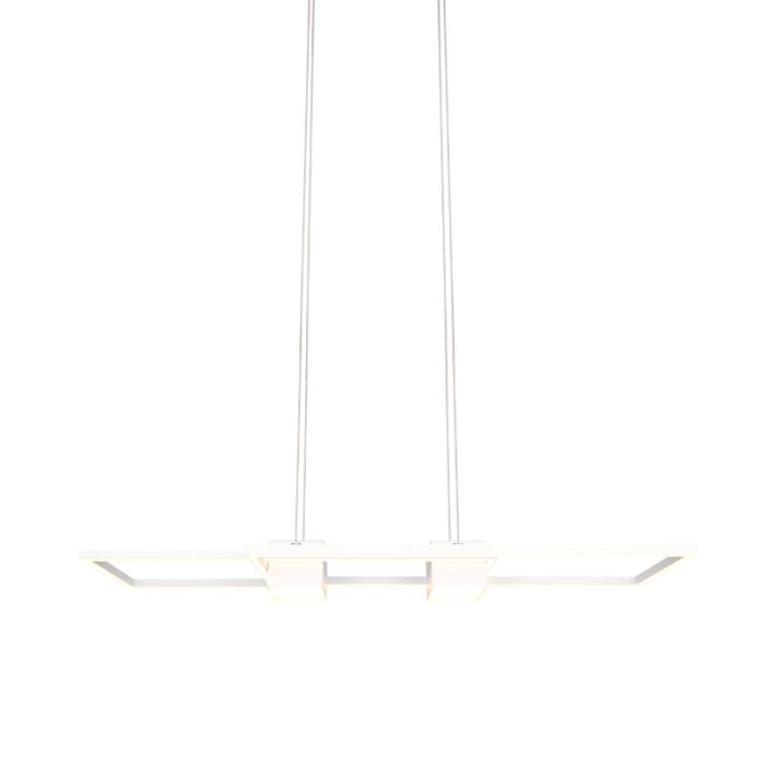 Lámpara colgante diseño blanca, Sohaib, 37W, ajustable entre luz blanco cálido y frío LED, regulable en 3 pasos