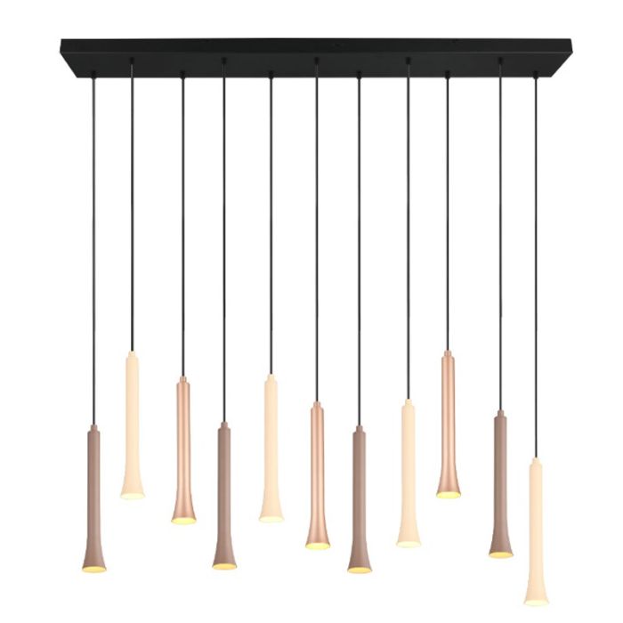 Lámpara colgante moderna negra, Albartus, 3W, white switch LED, regulable en 3 pasos