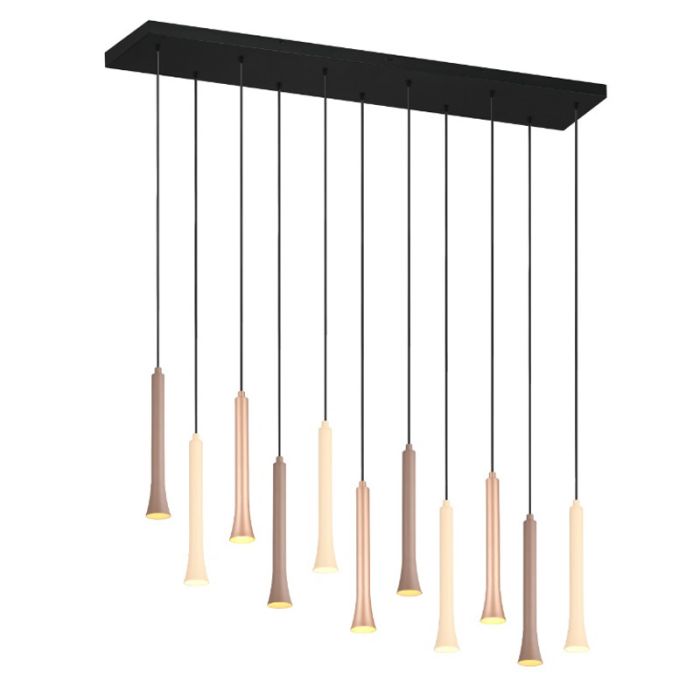 Lámpara colgante moderna negra, Albartus, 3W, white switch LED, regulable en 3 pasos