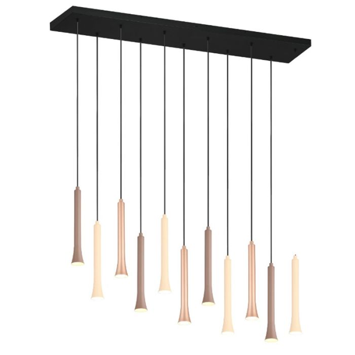 Lámpara colgante moderna negra, Albartus, 3W, white switch LED, regulable en 3 pasos