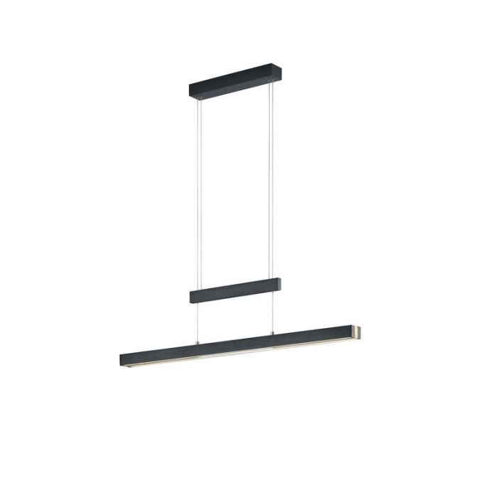 Lámpara colgante moderna negra, Jessey, 45W, ajustable entre luz blanco cálido y frío LED