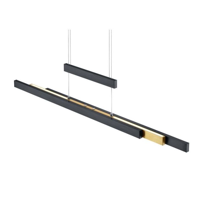 Lámpara colgante moderna negra, Jessey, 45W, ajustable entre luz blanco cálido y frío LED