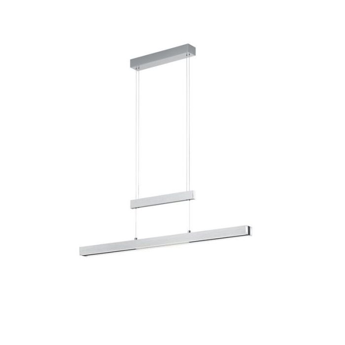 Lámpara colgante moderna cromada, Jessey, 45W, ajustable entre luz blanco cálido y frío LED