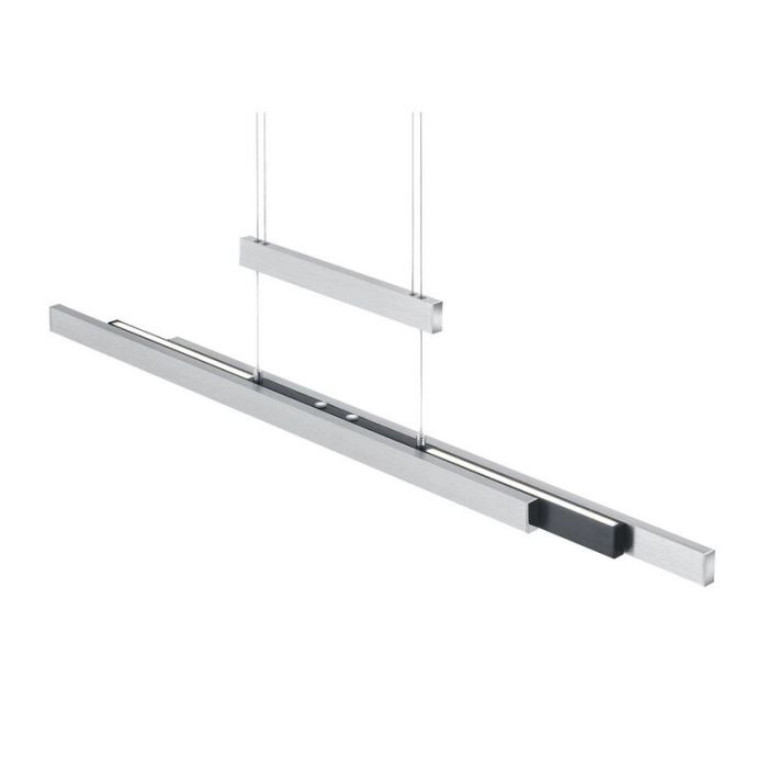 Lámpara colgante moderna cromada, Jessey, 45W, ajustable entre luz blanco cálido y frío LED