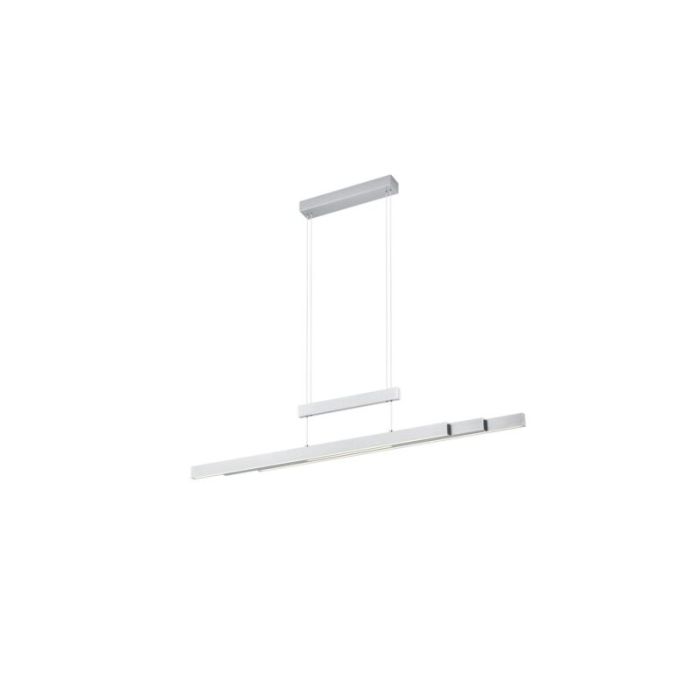 Lámpara colgante moderna níquel, Jessey, 42W, ajustable entre luz blanco cálido y frío LED, con regulador táctil