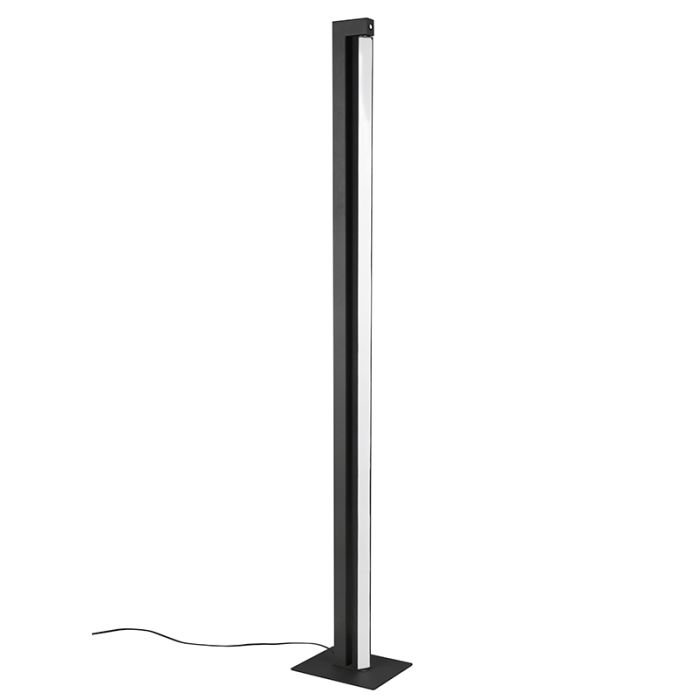 Lámpara de pie moderna negra, Raihana, 21W, white switch LED, con regulador táctil