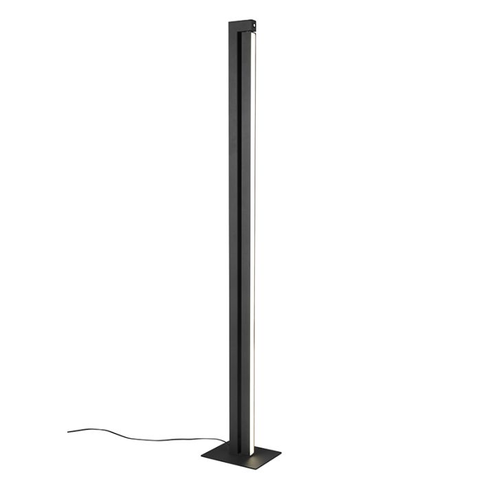 Lámpara de pie moderna negra, Raihana, 21W, white switch LED, con regulador táctil