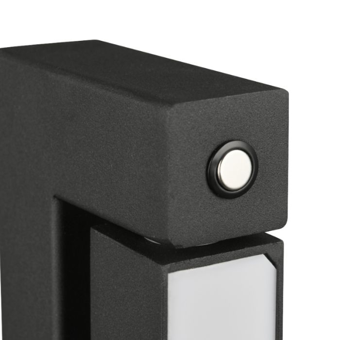 Lámpara de pie moderna negra, Raihana, 21W, white switch LED, con regulador táctil