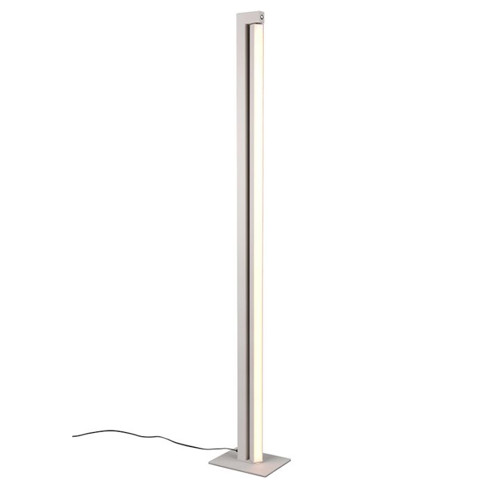 Lámpara de pie moderna blanca, Raihana, 21W, white switch LED, con regulador táctil