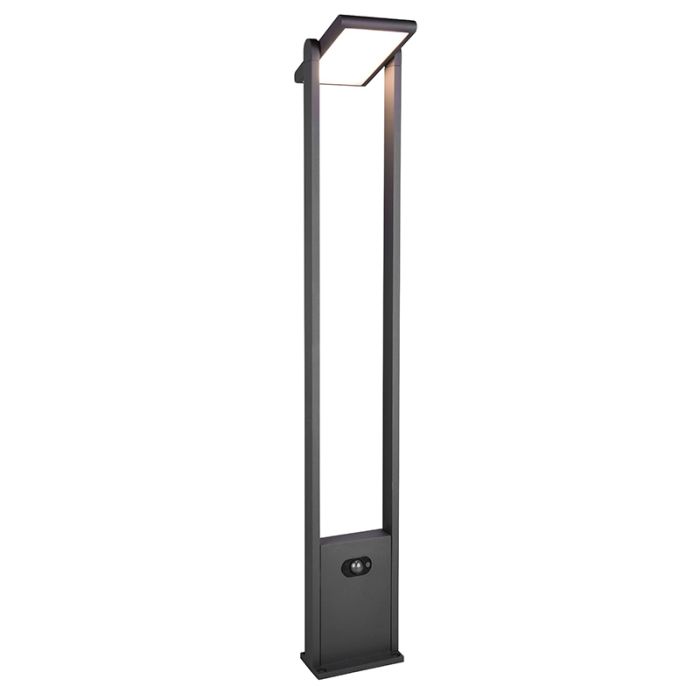 Lámpara de pie solar exterior moderna antracita, Maku, 5W, white switch LED, IP65