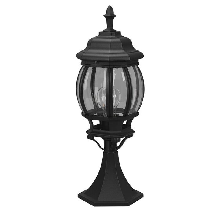 Lámpara exterior antigua negra, Evander, IP23