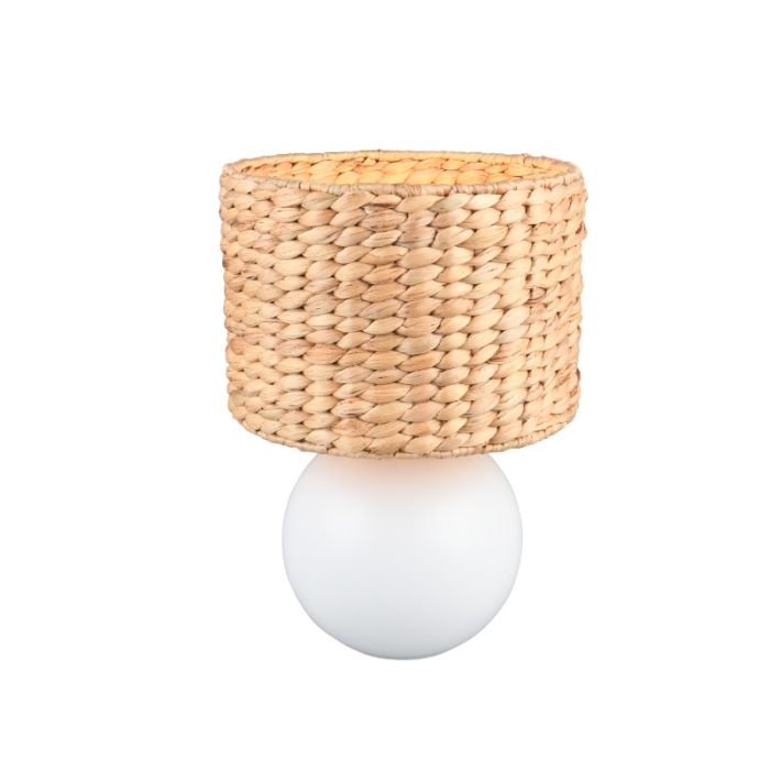 Lámpara de mesa rústica marrón, Minouk, con interruptor