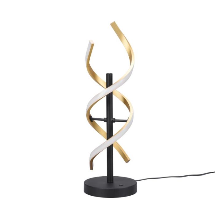 Lámpara de mesa diseño latón, Sylvian, 20W, ajustable entre luz blanco cálido y frío LED, con regulador táctil