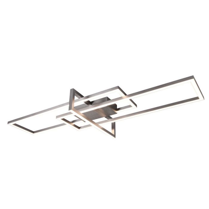 Plafón de techo moderno níquel, Hatun, 34W, 3000K LED