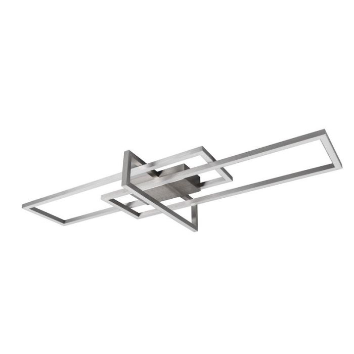 Plafón de techo moderno níquel, Hatun, 34W, 3000K LED