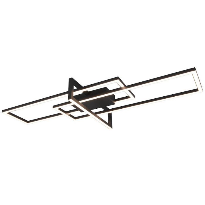 Plafón de techo moderno negro, Hatun, 34W, 3000K LED