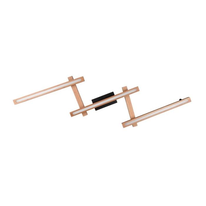 Plafón de techo moderno marrón, Kelley, 36W, ajustable entre luz blanco cálido y frío LED, con mando a distancia