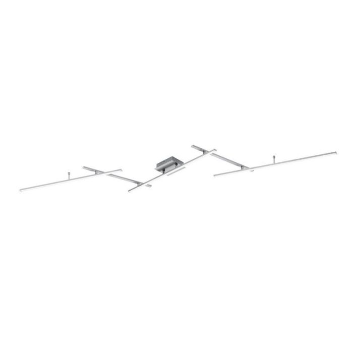 Plafón de techo moderno níquel, Nadja, 22W, RGBW LED, con mando a distancia