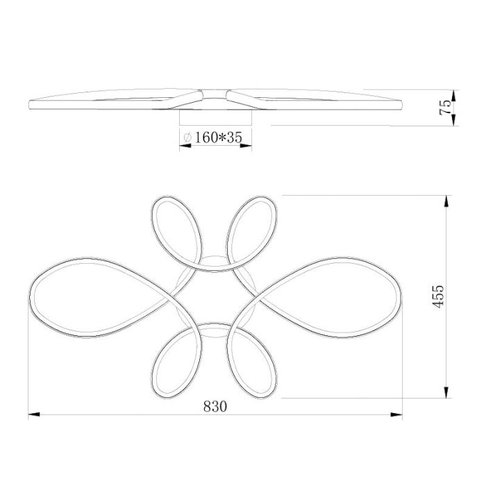 Lámpara de techo diseño blanca, Vikash, 32W, 4000K LED, regulable en 3 pasos