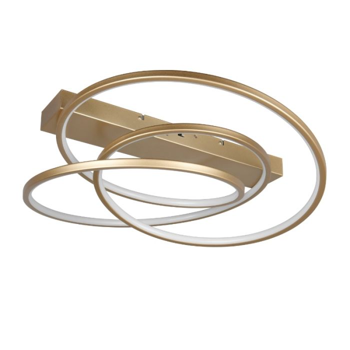 Plafón de techo diseño dorado, Teodore, 34W, white switch LED, regulable en 3 pasos