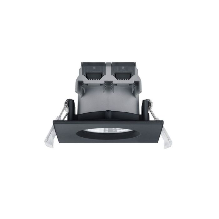 Foco empotrable baño moderno negro, Iman, 5W, 3000K LED, IP65