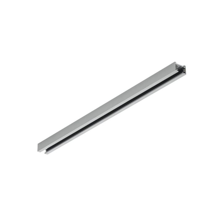 Carril electrificado 50cm para iluminación de riel difasico, metal, gris