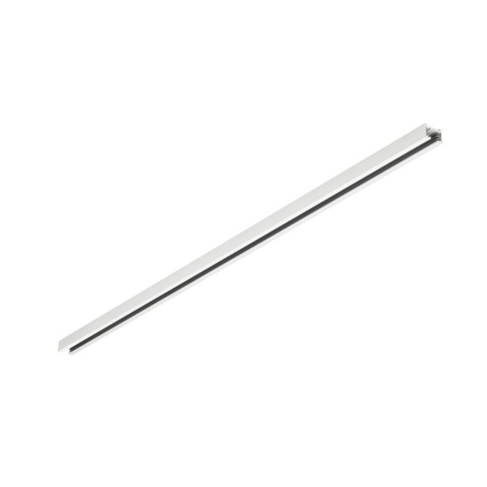 Carril electrificado 100cm para iluminación de riel difasico, metal, blanco
