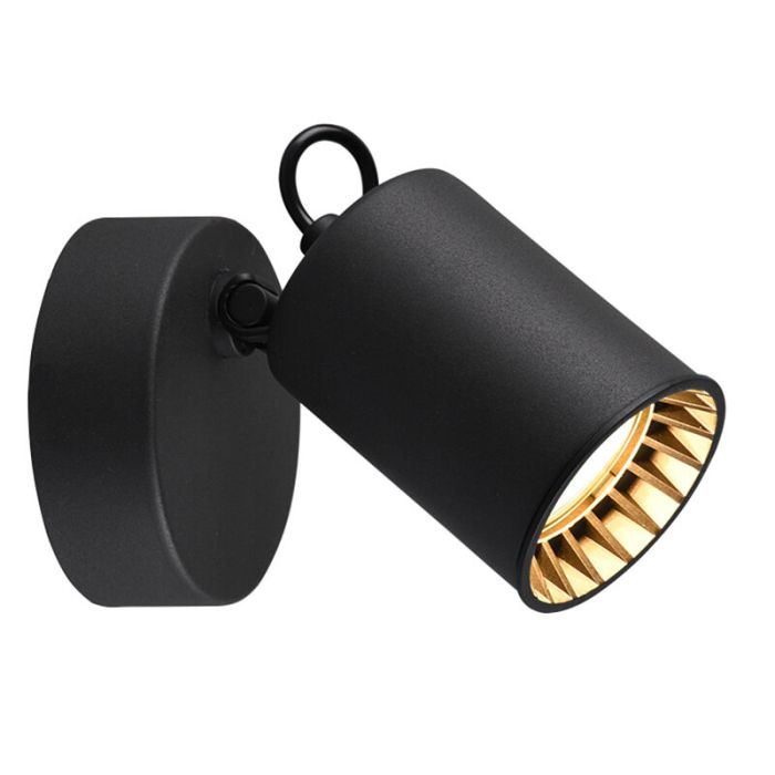 Foco de pared moderno negro, Shaquan