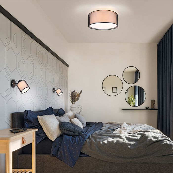 Foco de pared moderno antracita, Mirle