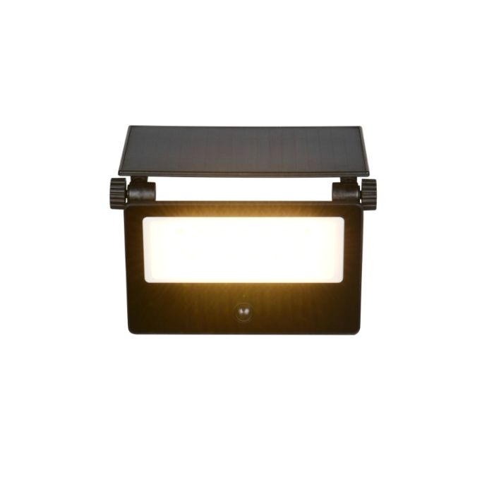 Aplique solar exterior moderno negro, Mihriban, 18W, white switch LED, IP54