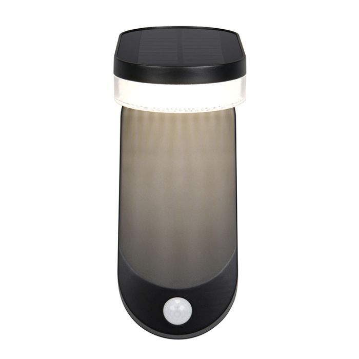 Aplique solar exterior moderno negro, Laquisha, 3W, 4000K LED, IP44
