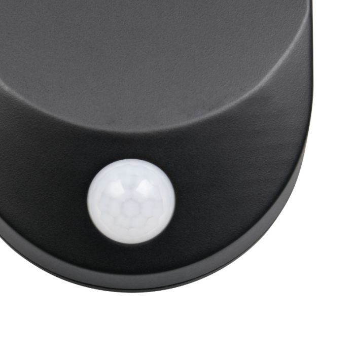 Aplique solar exterior moderno negro, Laquisha, 3W, 4000K LED, IP44