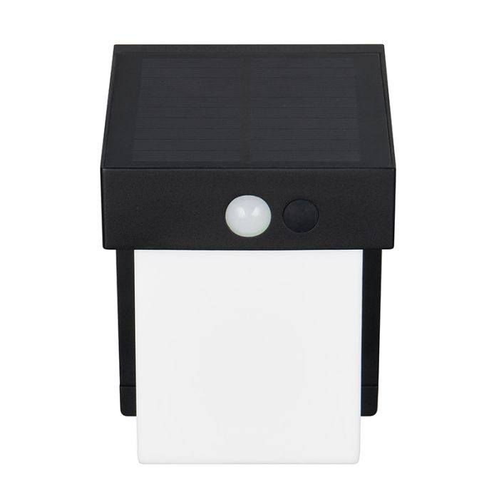 Aplique solar exterior moderno negro, Kadija, 5,5W, 4000K LED, IP44
