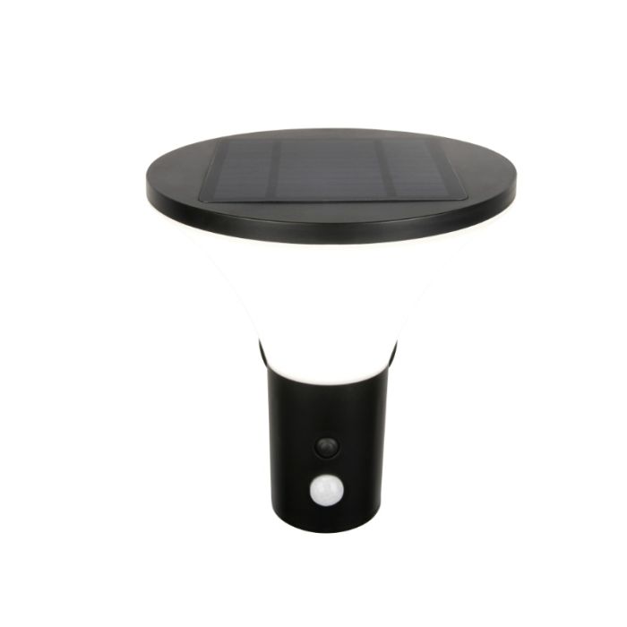 Aplique solar exterior moderno negro, Nebahat, 3W, 4000K LED, IP44