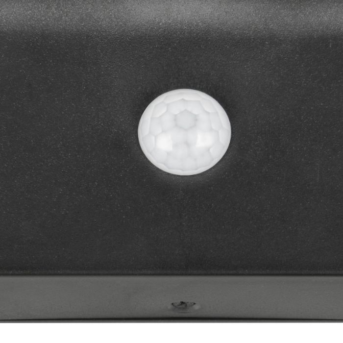 Aplique solar exterior moderno negro, Mukaddes, 8W, 4000K LED, IP44