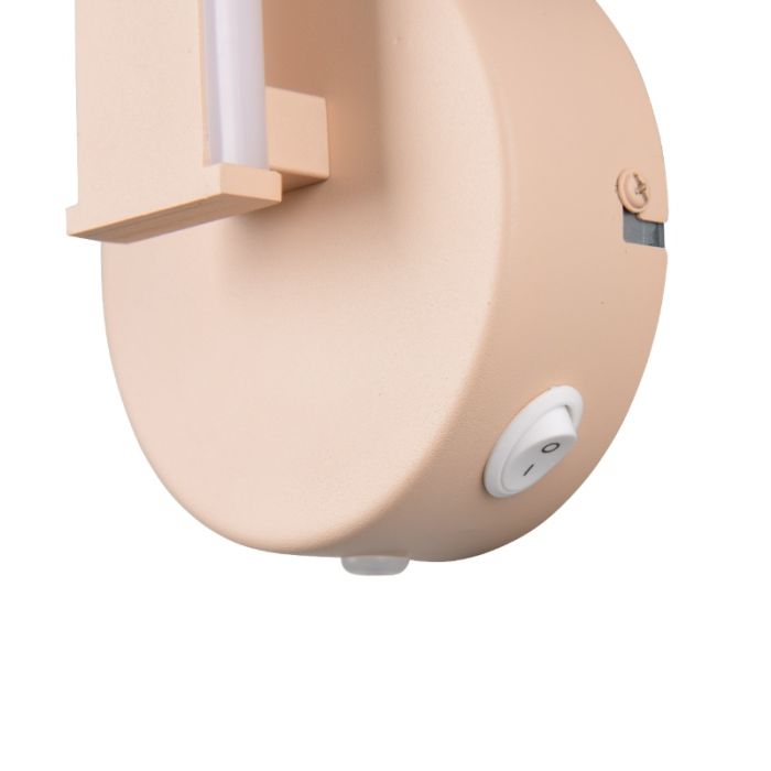 Aplique diseño marrón, Quirinus, 11W, 4000K LED, con interruptor