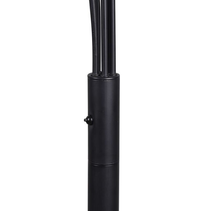 Lámpara de pie moderna negra, Ekram, 3,5W, 3000K LED, con interruptor